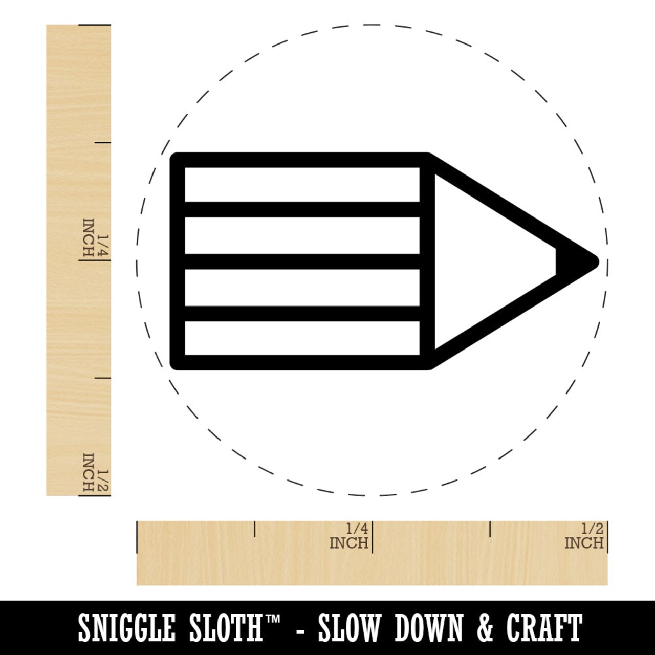 Pencil Stub Writing Homework Self-Inking Rubber Stamp for Stamping Crafting Planners